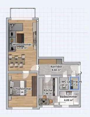 2-Zimmer-Wohnung kaufen in Baden – 61,23 m², € 219.950 – Bild 5 von 7