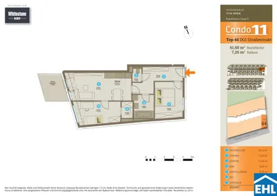 3-Zimmer-Wohnung mieten in Wien – 61,68 m², € 1.111 – Bild 10 von 10
