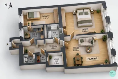 3-Zimmer-Wohnung kaufen in Wien – 78 m², € 375.000 – Bild 10 von 11