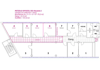 4-Zimmer-Gewerbeimmobilie mieten in Linz – 70 m², € 917 – Bild 18 von 19