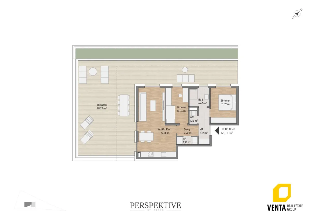 Penthouse-Highlight mit großer Terrasse und bester PERSPEKTIVE! - Widok 2