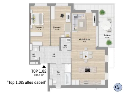 3-Zimmer-Wohnung kaufen in Wien – 103,26 m², € 1.499.900 – Bild 6 von 6