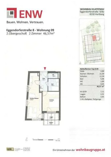 Geförderte 2-Zimmer Mietwohnung mit Kaufoption - Ansicht 2
