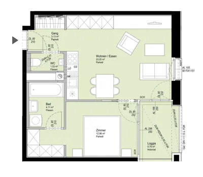 2-Zimmer-Wohnung mieten in Wien – 50,56 m², € 1.200 – Bild 11 von 12