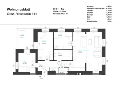 4-Zimmer-Wohnung mieten in Graz – 93,28 m², € 1.258 – Bild 9 von 9