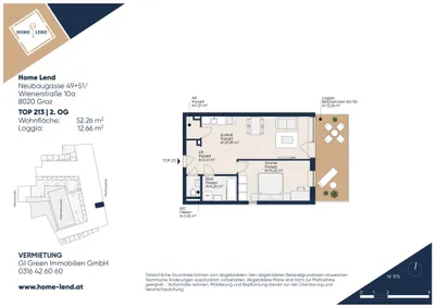 2-Zimmer-Wohnung mieten in Graz – 52,17 m², € 809 – Bild 15 von 15