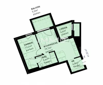 2-Zimmer-Wohnung kaufen in Wien – 41,3 m², € 315.500 – Bild 11 von 11