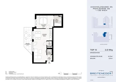 Wohnung kaufen in Wien – 45,79 m², € 309.000 – Bild 10 von 11