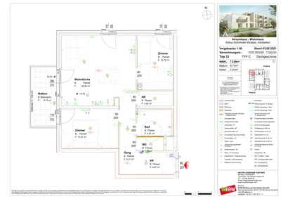 3-Zimmer-Wohnung mieten in Amstetten – 73,09 m², € 765 – Bild 5 von 5
