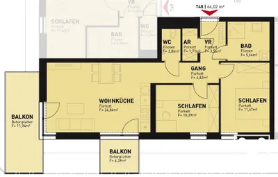 3-Zimmer-Wohnung kaufen in Wien – 64 m² – Bild 10 von 10