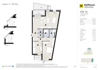 3-Zimmer-Wohnung kaufen in Wien – 82,71 m², € 952.700 – Bild 5 von 5