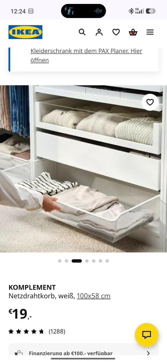 Ikea PAX Korb mit schienen Kompliment, € 15,- (9585 Gödersdorf)