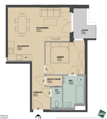 2-Zimmer-Wohnung mieten in Wien – 59 m², € 1.199 – Bild 14 von 14