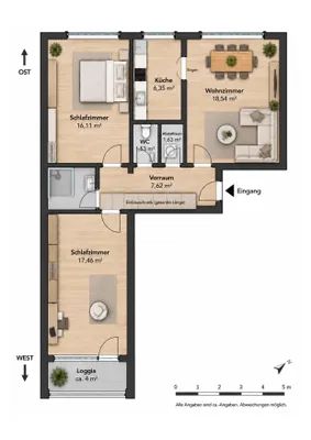 3-Zimmer-Wohnung mieten in Salzburg Stadt – 73 m², € 1.222 – Bild 12 von 12