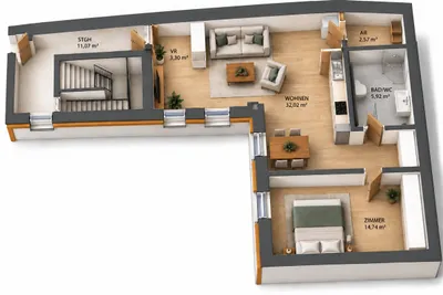 2-Zimmer-Wohnung kaufen in Braunau am Inn – 58,55 m², € 162.769