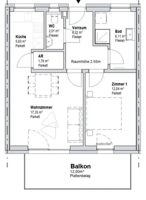 2-Zimmer-Wohnung mieten in Klagenfurt Land – 51,5 m², € 909 – Bild 6 von 6
