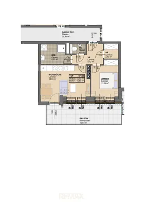 2-Zimmer-Wohnung mieten in Korneuburg – 45 m², € 970 – Bild 14 von 14