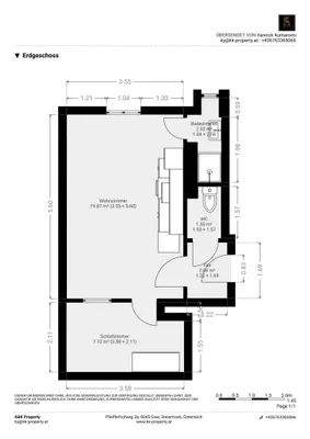 2-Zimmer-Wohnung mieten in Graz – 32,5 m², € 317 – Bild 9 von 10