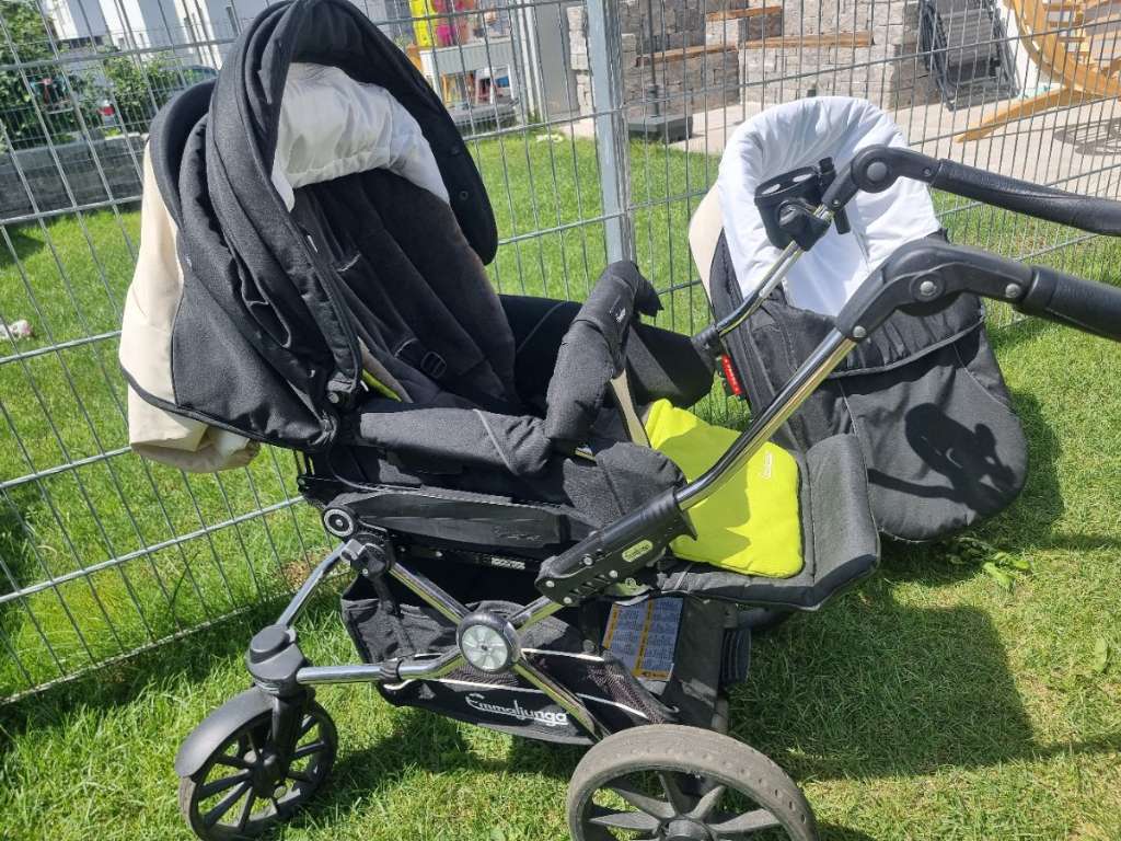 Emmaljunga Kinderwagen Edge Duo popular + viel Zubehör