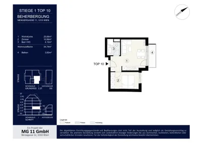 2-Zimmer-Wohnung kaufen in Wien – 34,74 m², € 225.000 – Bild 10 von 10
