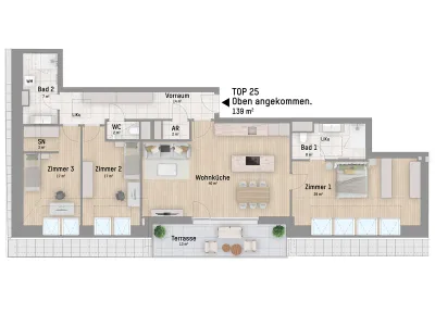4-Zimmer-Wohnung kaufen in Wien – 139,46 m², € 999.900 – Bild 3 von 7