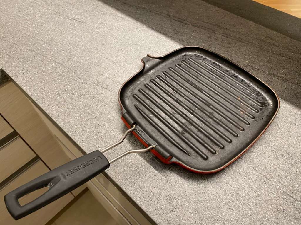 Le Creuset Gusseisen Steakpfanne Grillpfanne rot 24cm