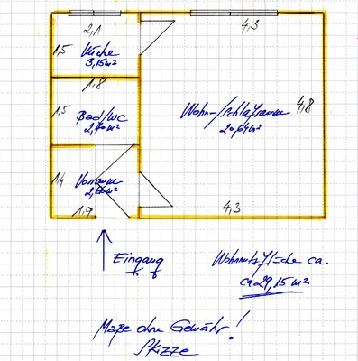 1-Zimmer-Wohnung mieten in Salzburg Stadt – 29 m², € 698 – Bild 2 von 12