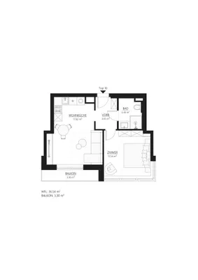2-Zimmer-Wohnung kaufen in Wien – 36,82 m², € 219.000 – Bild 7 von 7