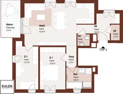3-Zimmer-Wohnung mieten in Wien – 79,38 m², € 1.899 – Bild 20 von 21