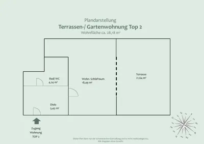 1-Zimmer-Wohnung mieten in Sankt Johann im Pongau – 28,18 m², € 645 – Bild 6 von 6