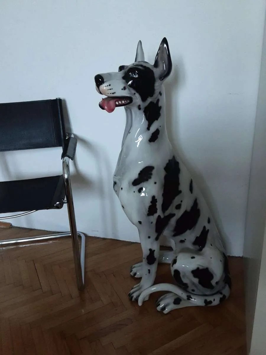 Alt Codes 178 True Vintage XXL Porzellan- Keramik? Keramikfigur Hund Deutsche Dogge ...