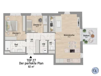 3-Zimmer-Wohnung kaufen in Wien – 82,75 m², € 499.900 – Bild 5 von 5