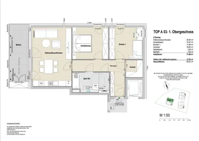 3-Zimmer-Wohnung kaufen in Salzburg Stadt – 71,58 m², € 639.800 – Bild 10 von 11