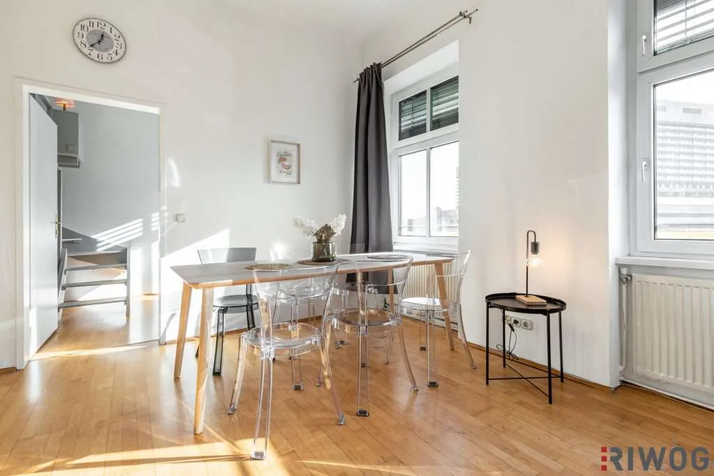 2 ZIMMER ALTBAUWOHNUNG mit ca. 103m² EIGENGARTEN und GARTENHÜTTE II 3. OG MIT LIFT II AIRBNB oder SELBST EINZIEHEN II NÄHE U6/AKH/VOLKSOPER/WUK - Ansicht 2