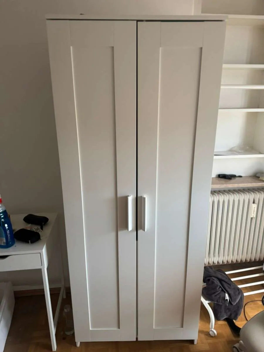 IKEA BRIMNES Kleiderschrank weiß, 2-türig - inkl. SKUBB Organizer, € 35,- (1030 Wien)