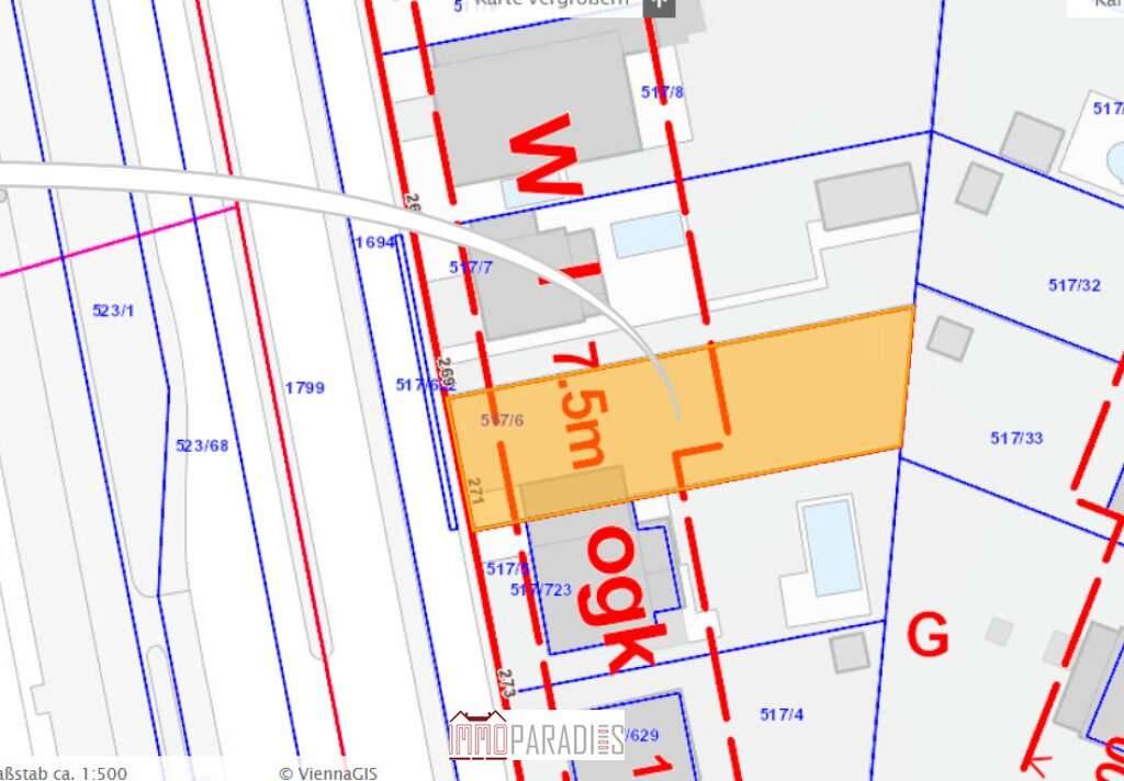 Baugrundstück mit Projektstudie f. Doppelhaus - Altmannsdorfer Straße 271, 1230 Wien - Ansicht 2