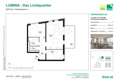 3-Zimmer-Wohnung kaufen in Graz – 73,94 m², € 337.000 – Bild 11 von 11