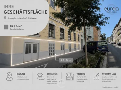 Gewerbeimmobilie mieten in Wien – 84 m², € 843 – Bild 1 von 7