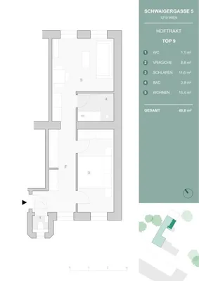 2-Zimmer-Wohnung kaufen in Wien – 40,8 m², € 236.280 – Bild 16 von 16