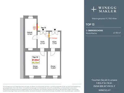 3-Zimmer-Wohnung kaufen in Wien – 67,9 m², € 239.000 – Bild 21 von 21