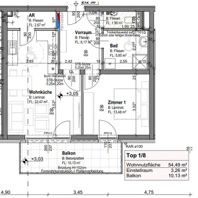 2-Zimmer-Wohnung mieten in Neunkirchen – 54,49 m², € 654 – Bild 2 von 15