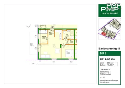 2-Zimmer-Wohnung kaufen in Korneuburg – 54,98 m², € 314.900 – Bild 6 von 6