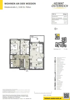 3-Zimmer-Wohnung mieten in Sankt Pölten – 71,38 m², € 907 – Bild 12 von 12