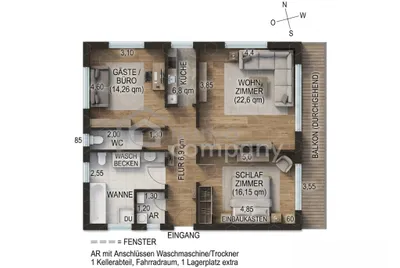 3-Zimmer-Wohnung kaufen in Salzburg-Umgebung – 84,25 m², € 380.000 – Bild 6 von 7