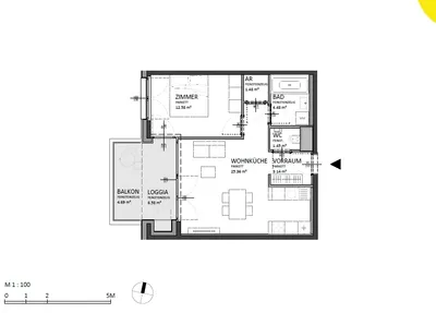 2-Zimmer-Wohnung kaufen in Wien – 54,98 m², € 355.000 – Bild 12 von 12