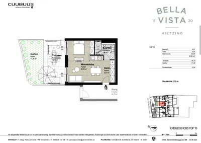 1-Zimmer-Wohnung mieten in Wien – 37,61 m², € 926 – Bild 9 von 9