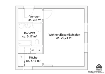 1-Zimmer-Wohnung kaufen in Salzburg-Umgebung – 36,74 m², € 145.000 – Bild 7 von 7