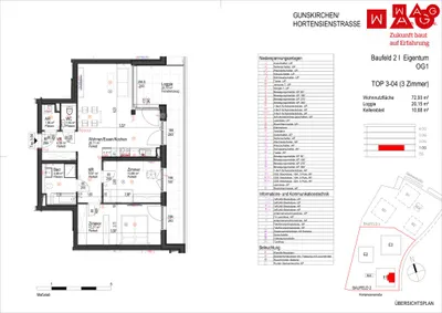 3-Zimmer-Wohnung kaufen in Wels-Land – 72,93 m², € 323.400 – Bild 6 von 6