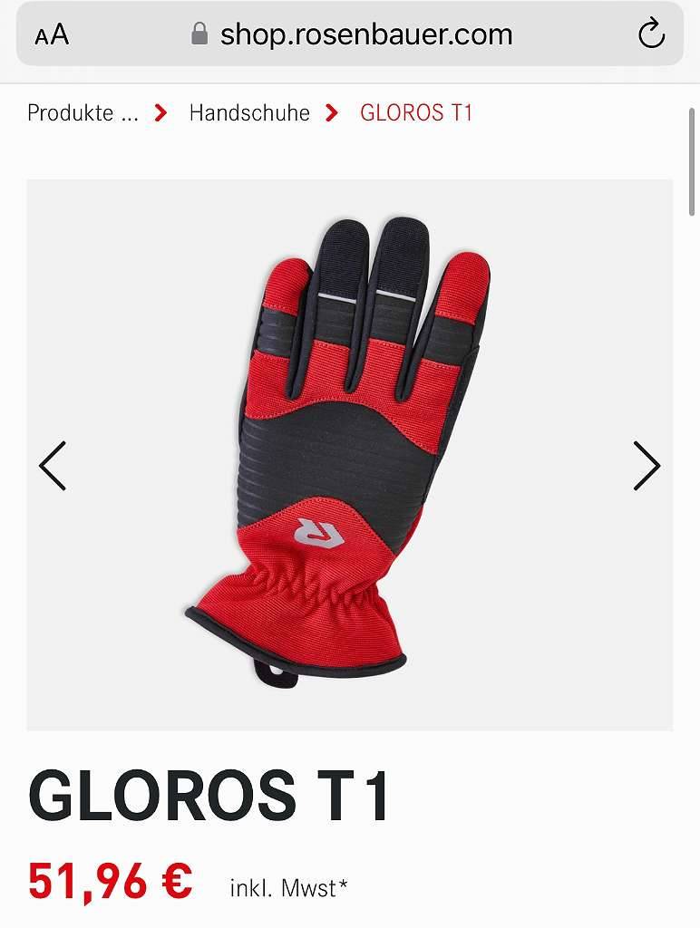 Feuerwehr-Einsatzhandschuhe ROSENBAUER GLOROS T1 - Fr Technische  Hilfeleistung,  35,- (3433 Knigstetten) - willhaben