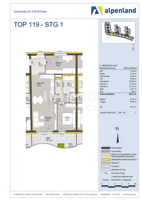 3-Zimmer-Wohnung mieten in Sankt Pölten – 68,81 m², € 821 – Bild 16 von 16